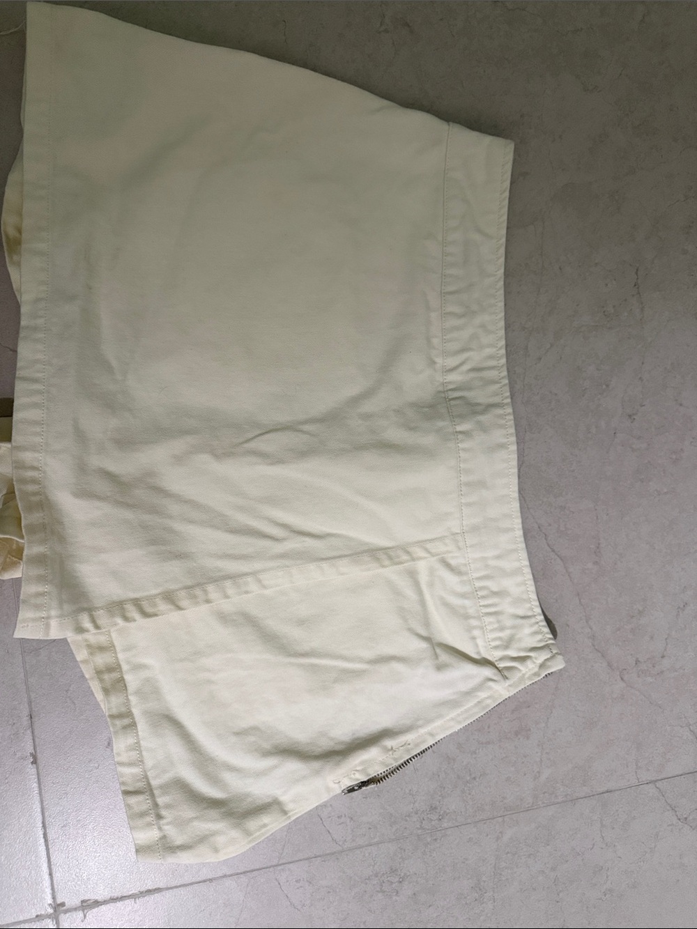 Forever 21 Cream High-Waist Mini Skirt